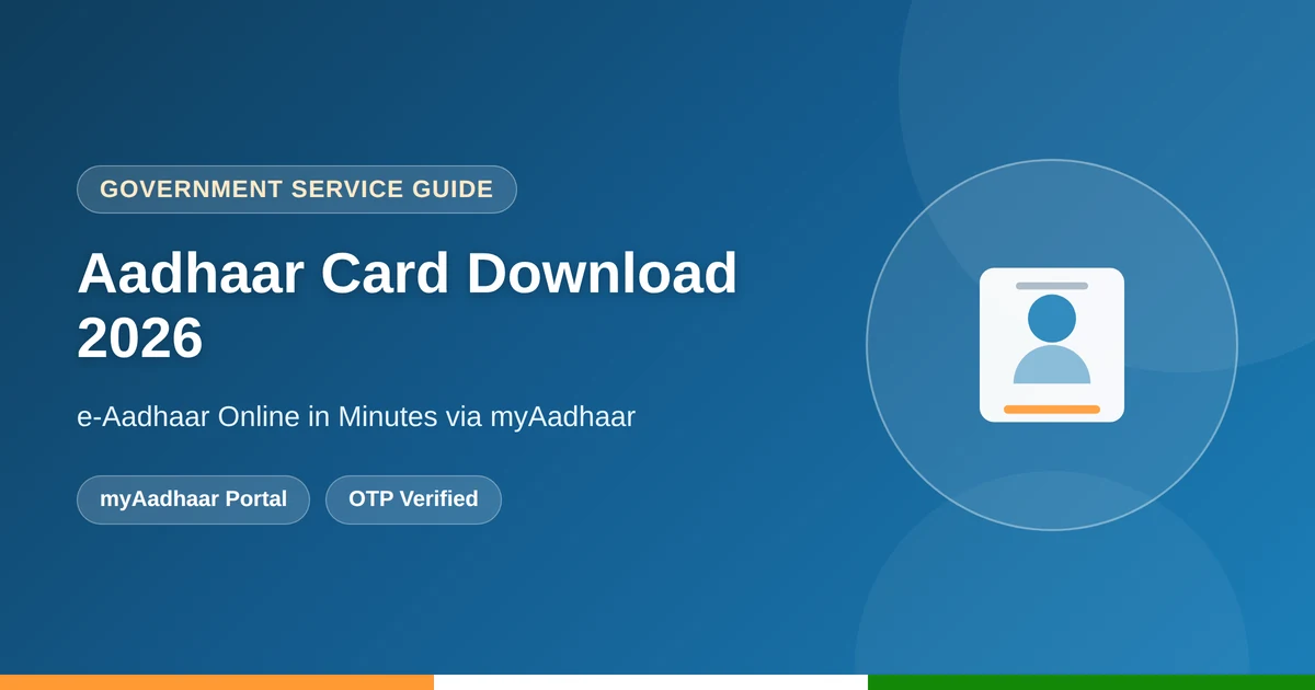 Download Aadhaar card online e-Aadhaar guide 2026