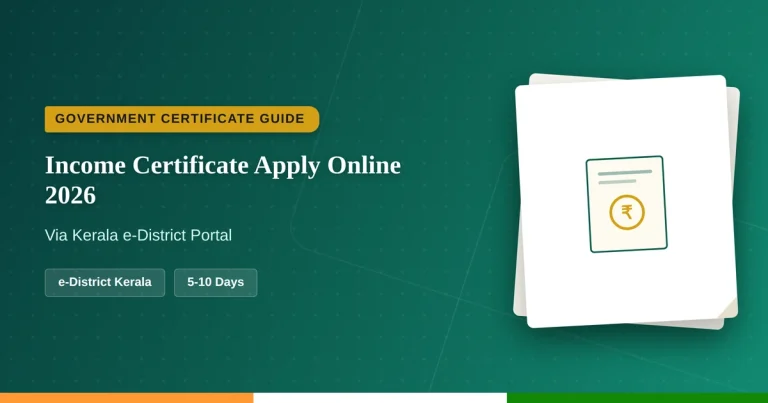 Apply for income certificate online in Kerala 2026 guide