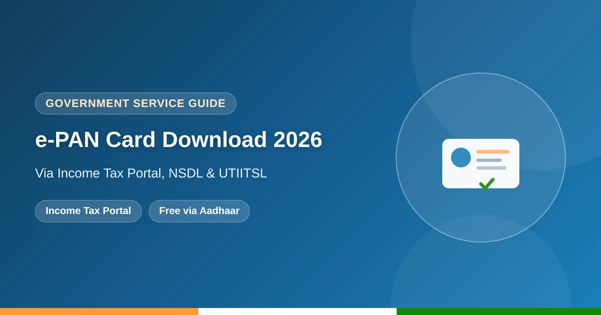 Download e-PAN card online 2026 guide