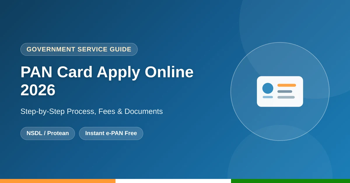 PAN card apply online 2026 step-by-step guide
