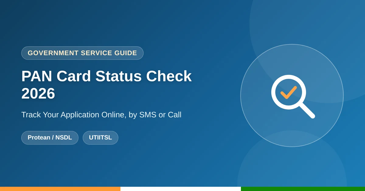 Check PAN card status online 2026 tracking guide